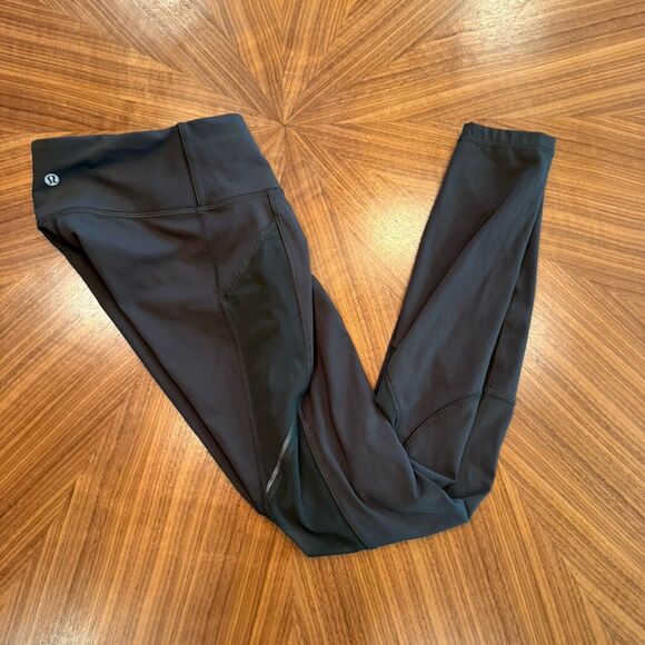 Lululemon Rare Miles Ahead Tight 28" Mesh Size 4 Dark Olive Green Yoga Legging - Picture 6 of 6